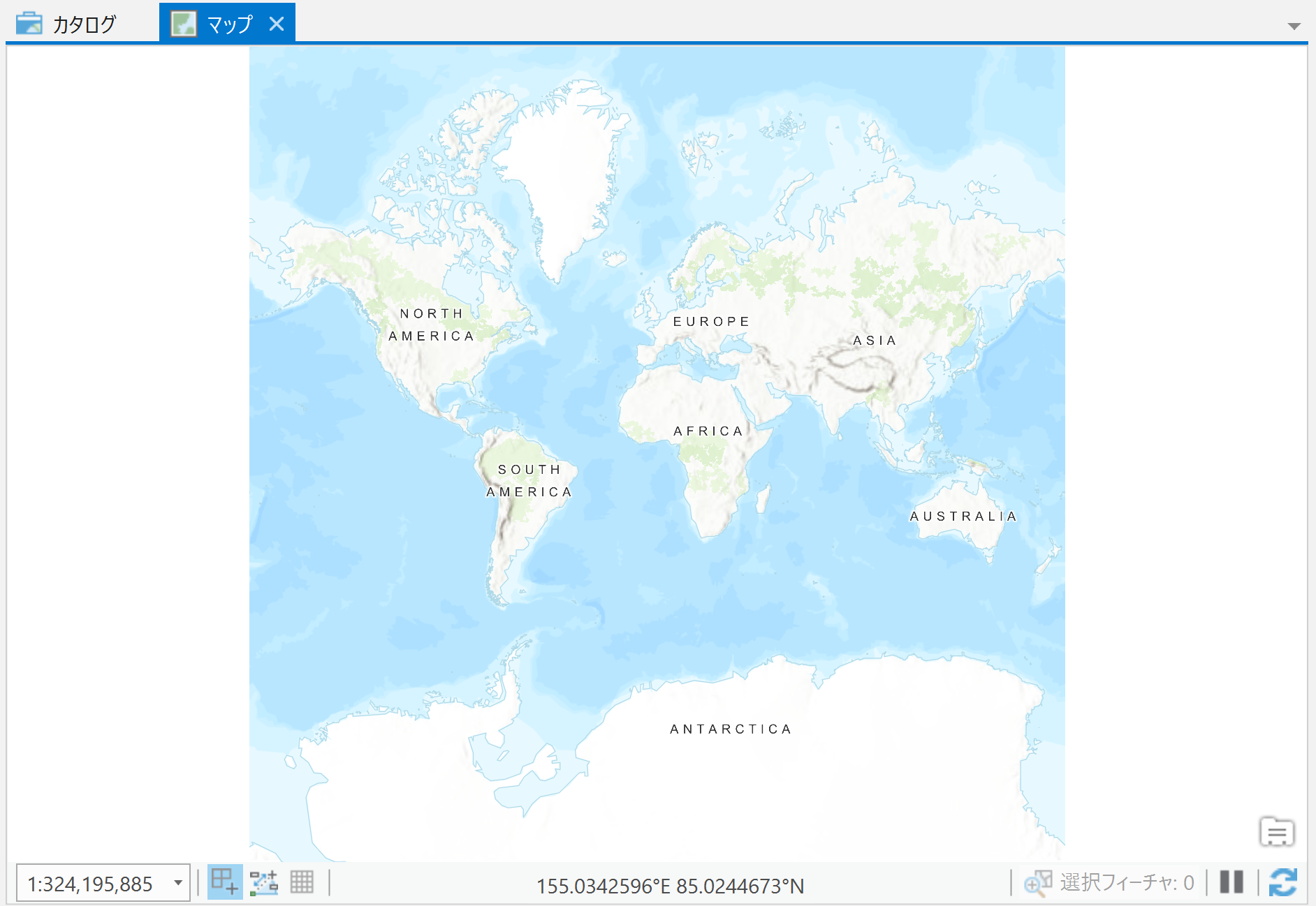 Arcgis Pro で世界地図の中心を変えてみよう