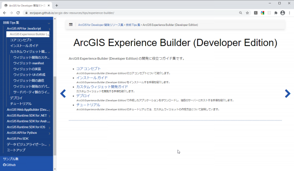 ArcGIS for Developers 開発リソース集
